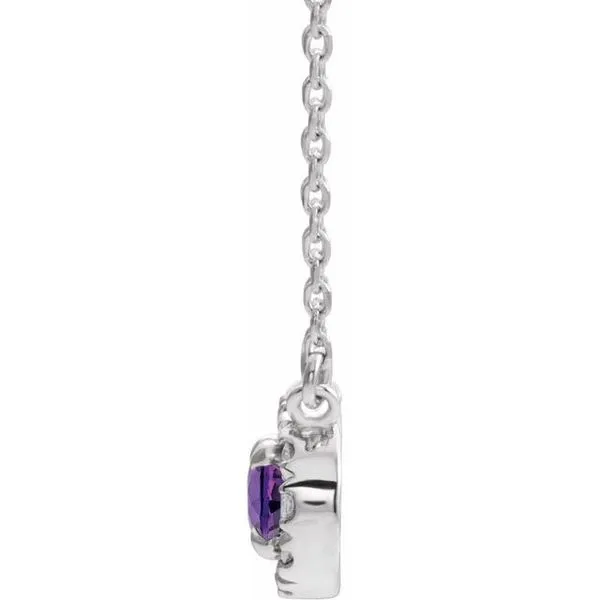 French-Set Halo-Style Necklace Image 2 Cravens & Lewis Jewelers Georgetown, KY