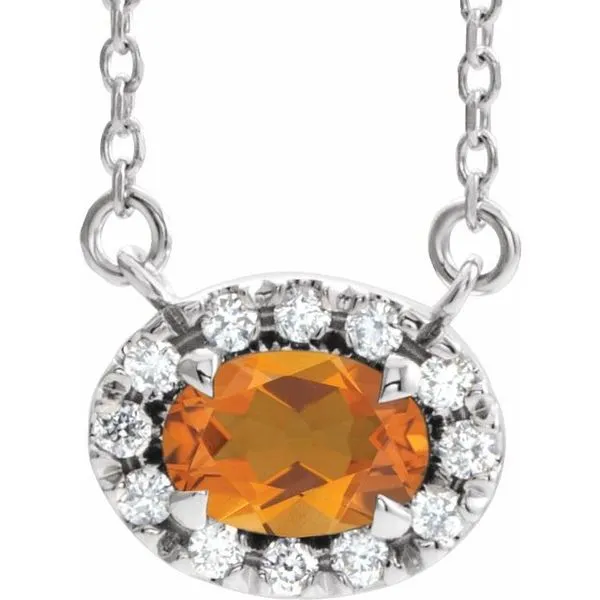 French-Set Halo-Style Necklace J. Meredith Jewelers Delafield, WI