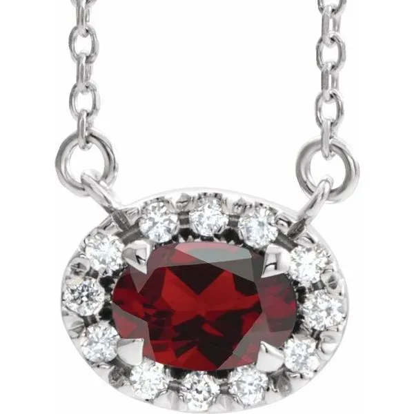French-Set Halo-Style Necklace Becky Beck's Jewelry DeKalb, IL