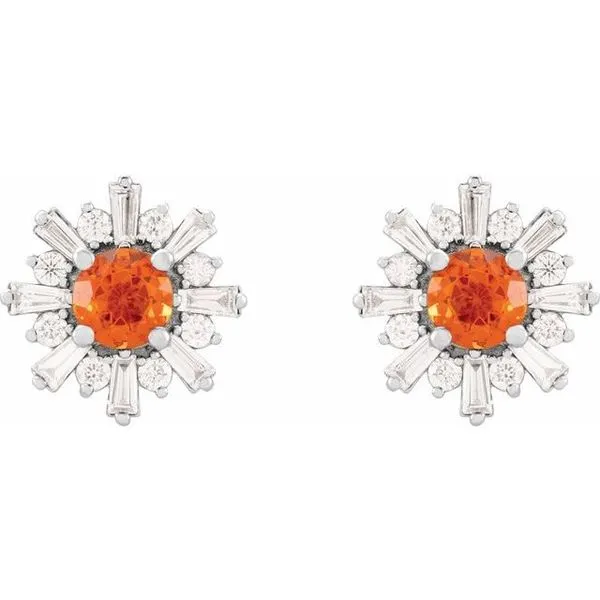 Halo-Style Star Earrings Image 2 Leslie E. Sandler Fine Jewelry and Gemstones rockville , MD