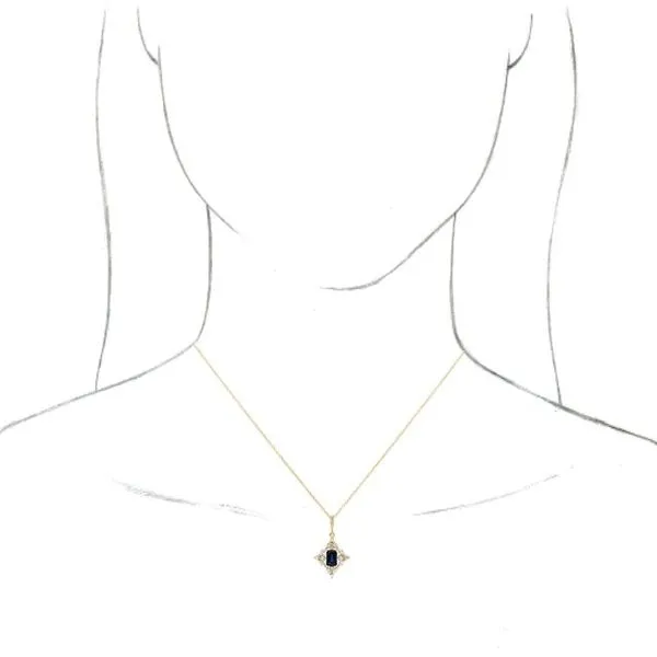 Halo-Style Necklace Image 3 Smith Jewelers Franklin, VA