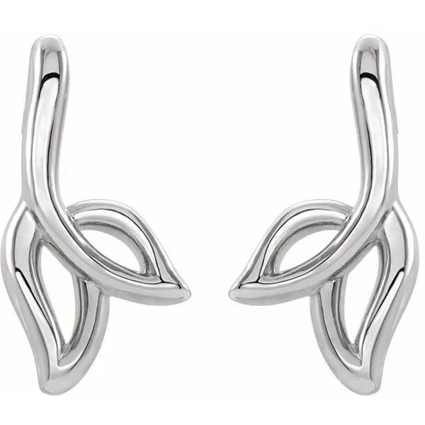 Freeform Leaf Earrings Image 2 Hopman Jewelers Elkhart, IN