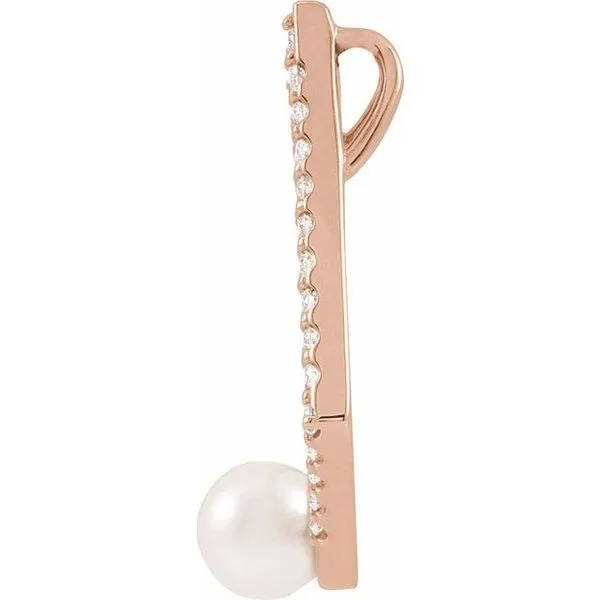 Pearl Geometric Pendant Image 2 Arnold's Jewelry and Gifts Logansport, IN