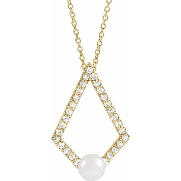 Pearl Geometric Necklace Hopman Jewelers Elkhart, IN