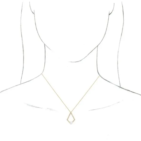 Pearl Geometric Necklace Image 3 Atlanta West Jewelry Douglasville, GA
