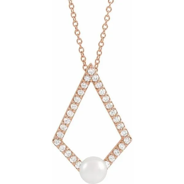 Pearl Geometric Necklace Moseley Diamond Showcase Inc Lexington, SC