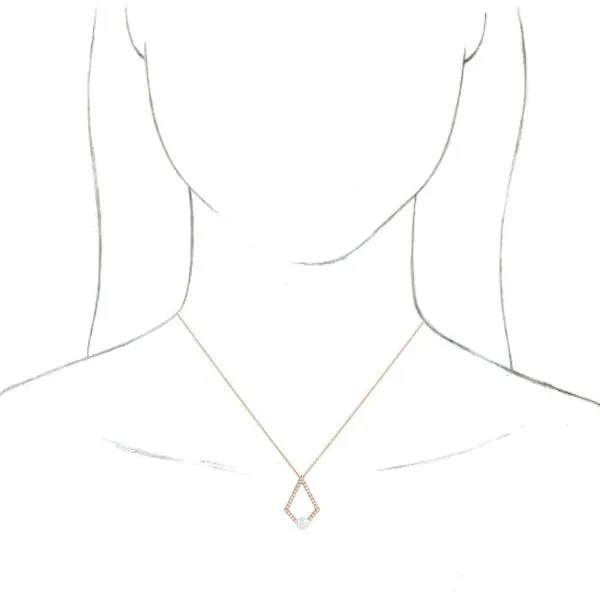Pearl Geometric Necklace Image 3 Hopman Jewelers Elkhart, IN