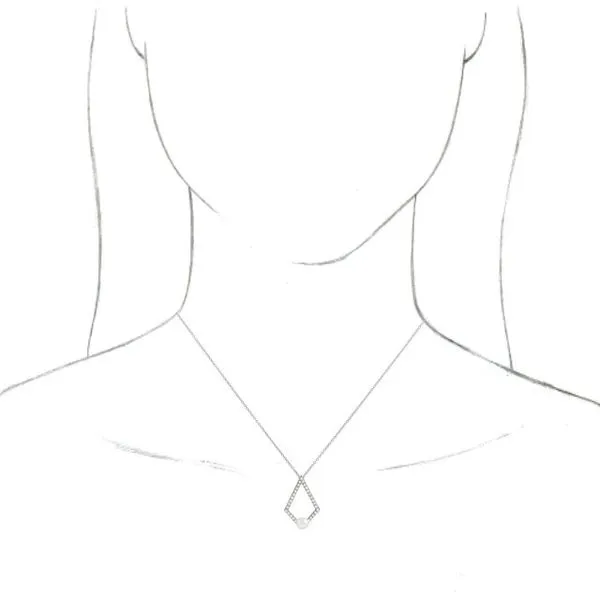 Pearl Geometric Necklace Image 3 Hopman Jewelers Elkhart, IN