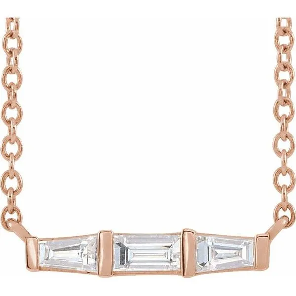 Three-Stone Bar Necklace Hopman Jewelers Elkhart, IN