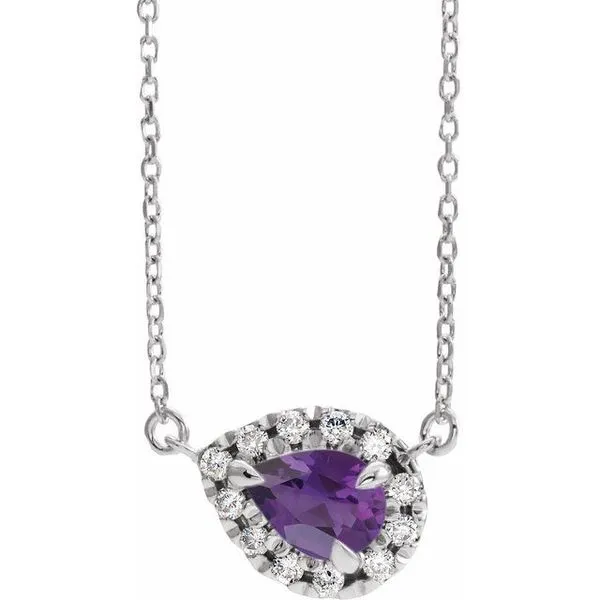 French-Set Halo-Style Necklace Cravens & Lewis Jewelers Georgetown, KY