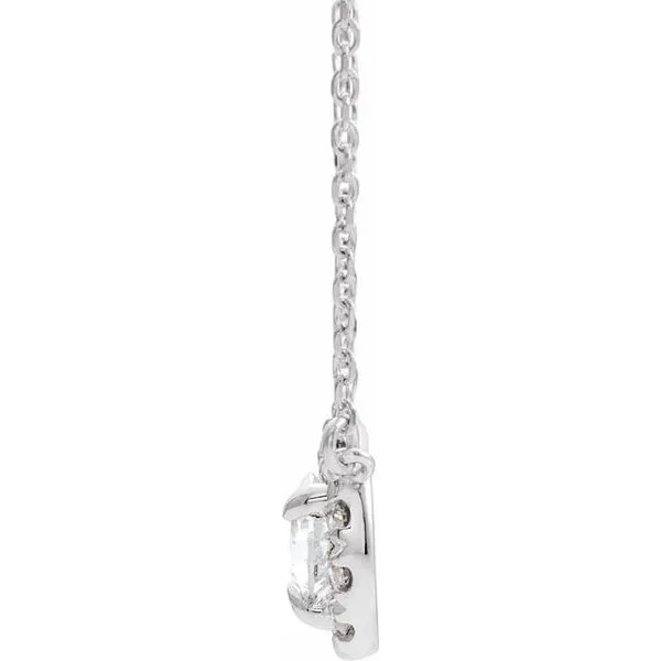 French-Set Halo-Style Necklace Image 2 Atlanta West Jewelry Douglasville, GA