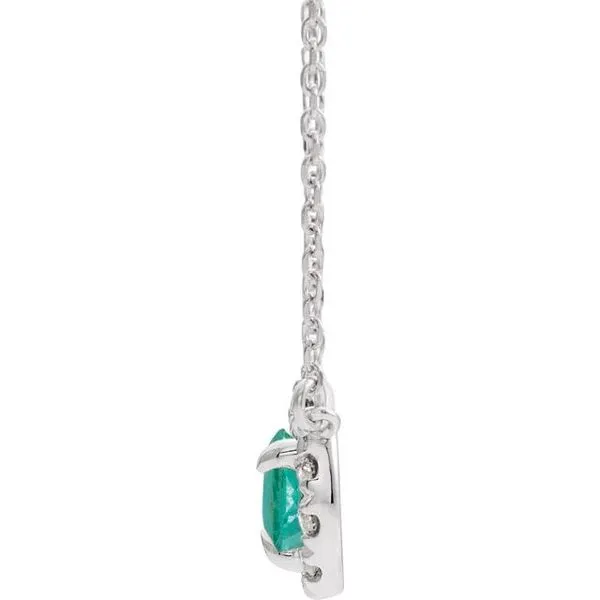 French-Set Halo-Style Necklace Image 2 Bauble Patch Jewelers Comstock Park, MI