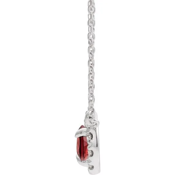 French-Set Halo-Style Necklace Image 2 James & Williams Jewelers Berwyn, IL