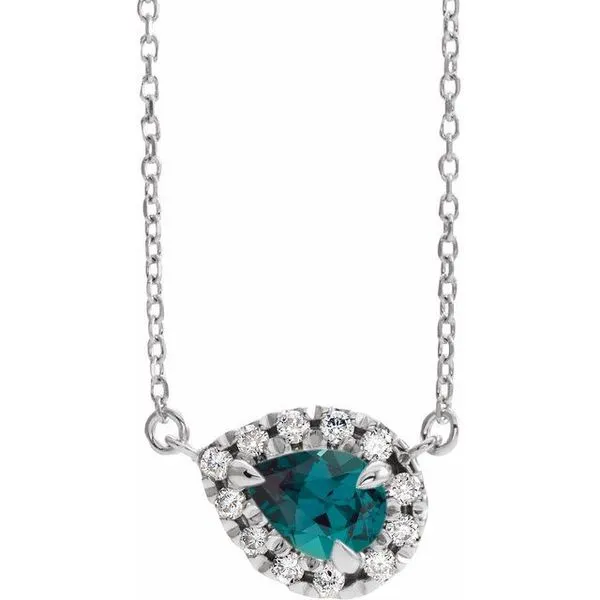 French-Set Halo-Style Necklace CMS Fine Jewelers Wooster, OH