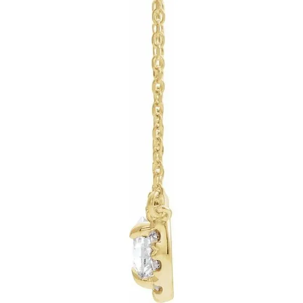 French-Set Halo-Style Necklace Image 2 Hopman Jewelers Elkhart, IN