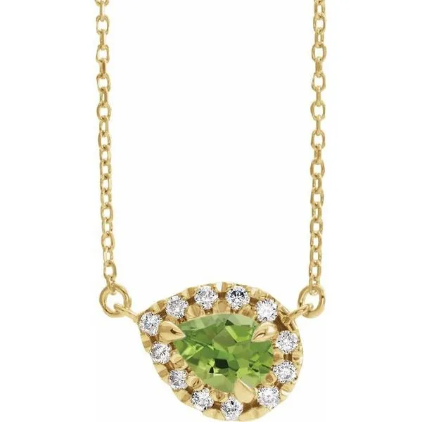 French-Set Halo-Style Necklace Delfine's Jewelry Charleston, WV