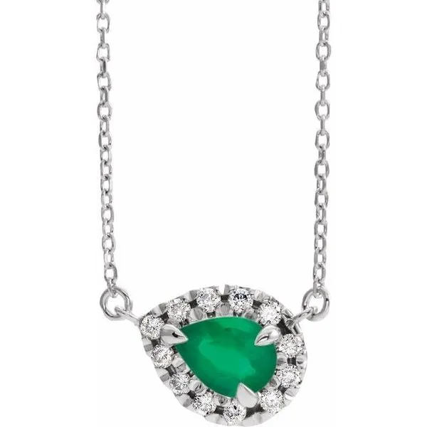 French-Set Halo-Style Necklace Becky Beck's Jewelry DeKalb, IL