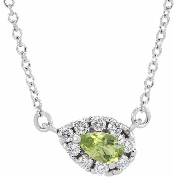 French-Set Halo-Style Necklace J. Meredith Jewelers Delafield, WI