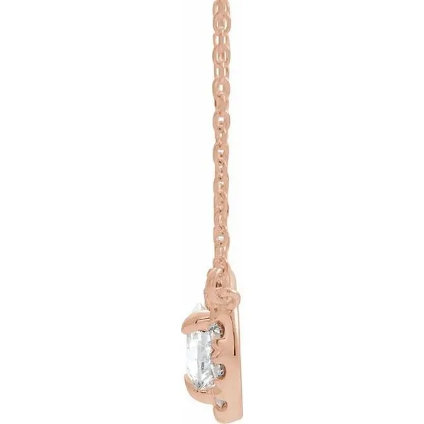 French-Set Halo-Style Necklace Image 2 Scirto's Jewelry Lockport, NY