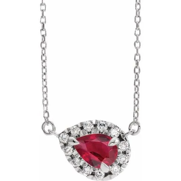 French-Set Halo-Style Necklace Blue Heron Jewelry Company Poulsbo, WA