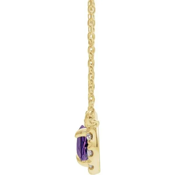 French-Set Halo-Style Necklace Image 2 Bauble Patch Jewelers Comstock Park, MI