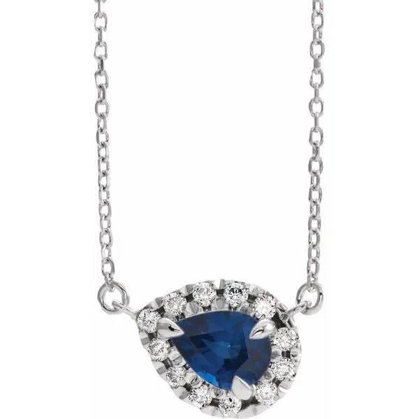 French-Set Halo-Style Necklace James & Williams Jewelers Berwyn, IL