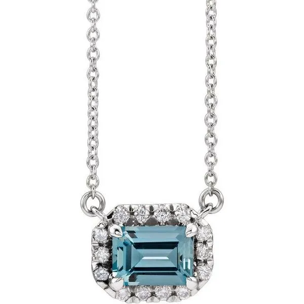 French-Set Halo-Style Necklace Jim's Jewelers Tyler, TX