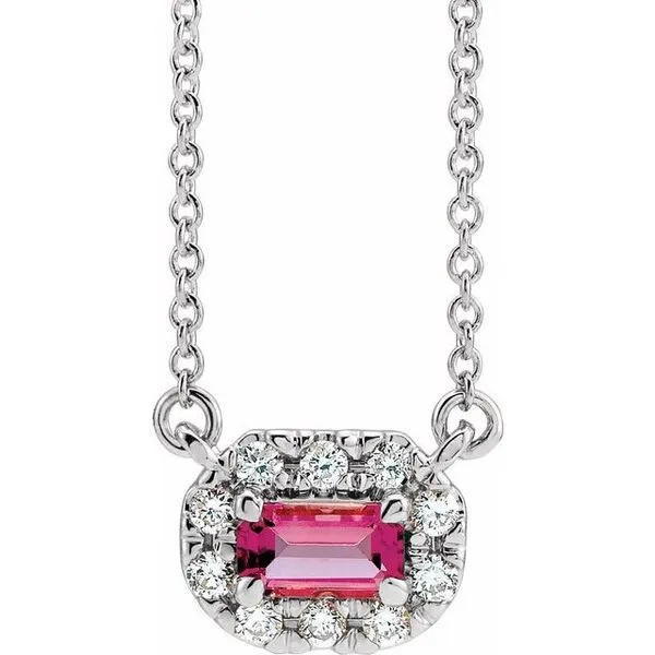 French-Set Halo-Style Necklace Michael's Jewelry North Wilkesboro, NC