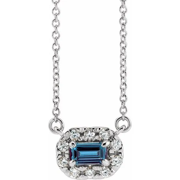 French-Set Halo-Style Necklace Rasmussen Jewelers Spanish Fork, UT