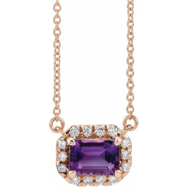 French-Set Halo-Style Necklace Michael's Jewelry North Wilkesboro, NC