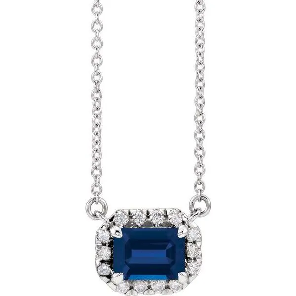 French-Set Halo-Style Necklace Cherry Street Jewelers Tulsa, OK