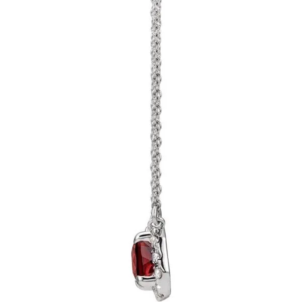 French-Set Halo-Style Necklace Image 2 Scirto's Jewelry Lockport, NY