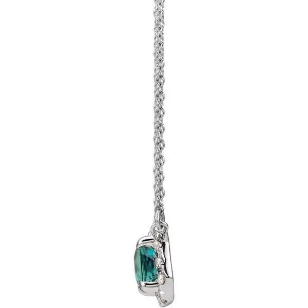 French-Set Halo-Style Necklace Image 2 Scirto's Jewelry Lockport, NY