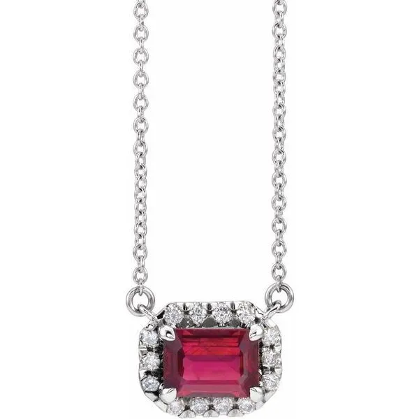 French-Set Halo-Style Necklace Spath Jewelers Bartow, FL