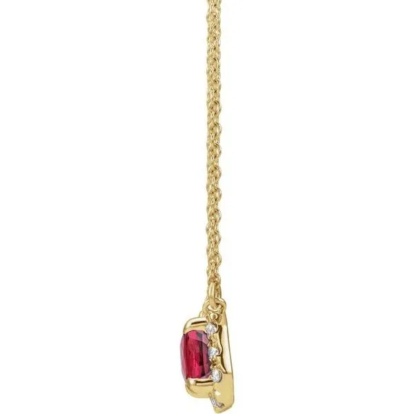 French-Set Halo-Style Necklace Image 2 Diny's Jewelers Middleton, WI