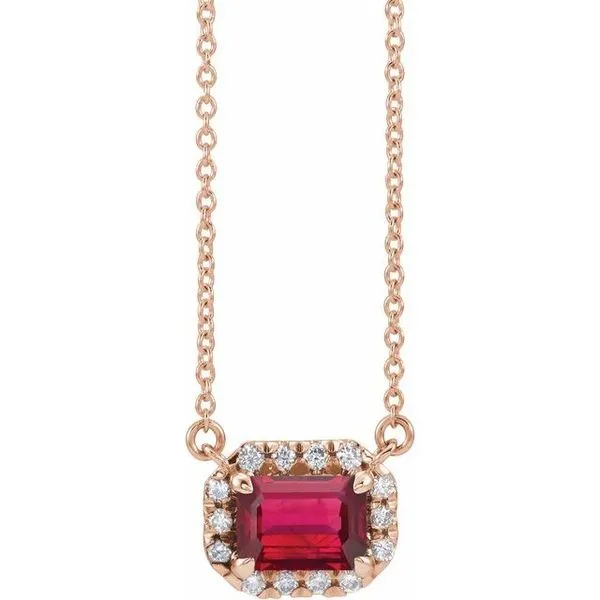 French-Set Halo-Style Necklace Rick's Jewelers California, MD