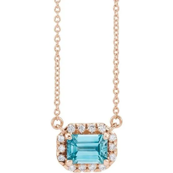 French-Set Halo-Style Necklace Rick's Jewelers California, MD