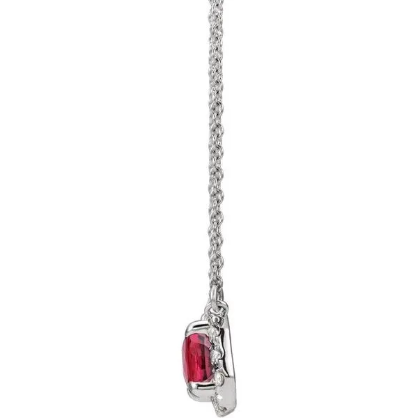 French-Set Halo-Style Necklace Image 2 Comstock Jewelers Edmonds, WA