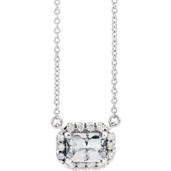 French-Set Halo-Style Necklace James & Williams Jewelers Berwyn, IL