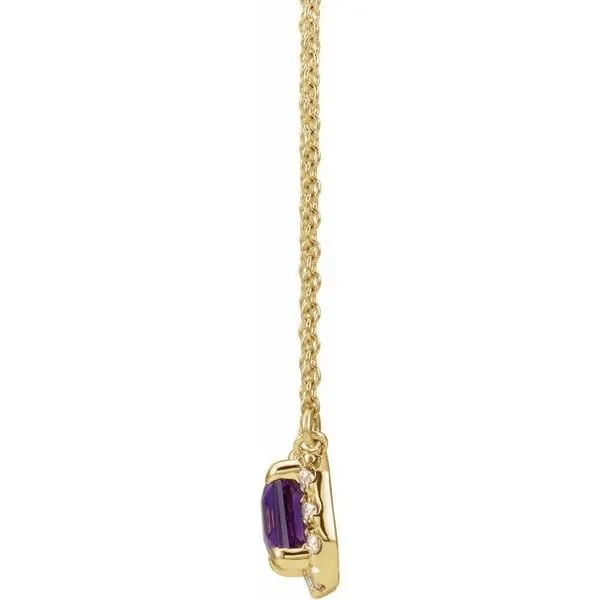 French-Set Halo-Style Necklace Image 2 D&M Jewelers Green Bay, WI