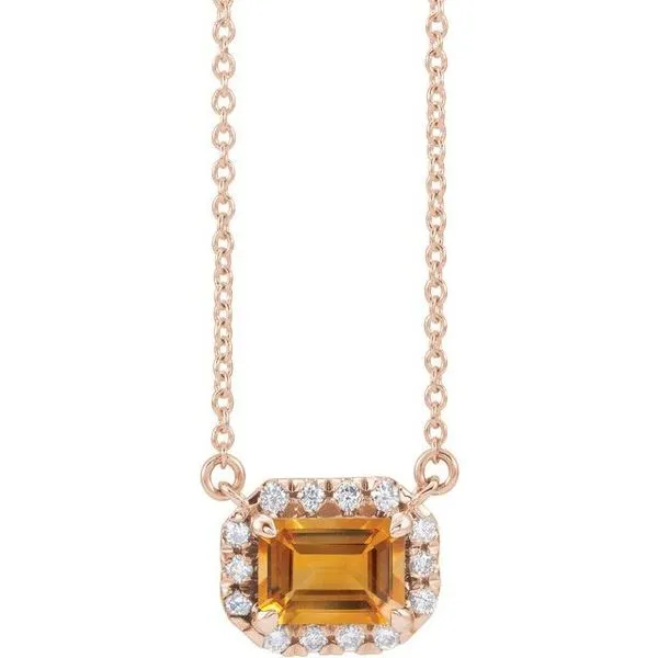 French-Set Halo-Style Necklace Hopman Jewelers Elkhart, IN