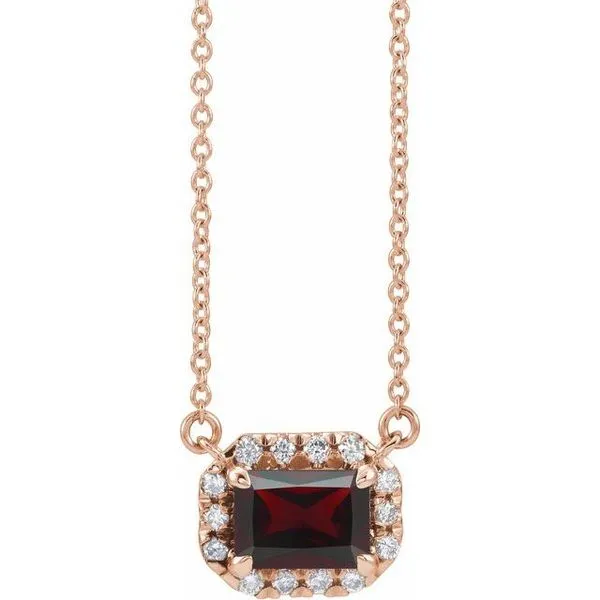 French-Set Halo-Style Necklace Woelk's House of Diamonds Russell, KS