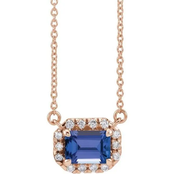 French-Set Halo-Style Necklace Hopman Jewelers Elkhart, IN