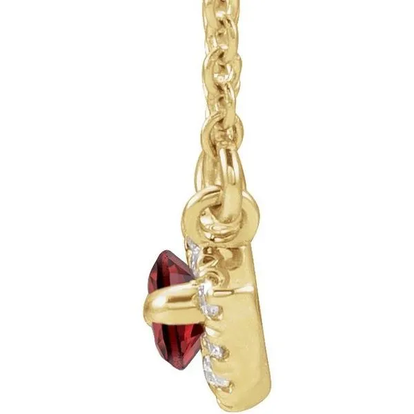 French-Set Halo-Style Necklace Image 2 Rick's Jewelers California, MD