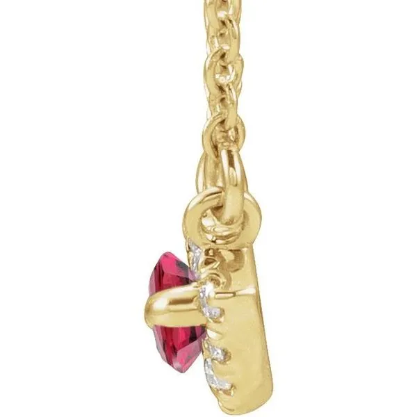 French-Set Halo-Style Necklace Image 2 Arnold's Jewelry and Gifts Logansport, IN