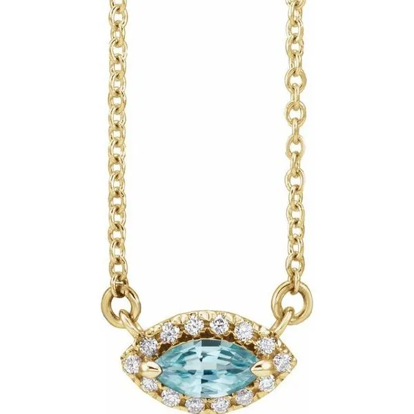 French-Set Halo-Style Necklace Rasmussen Jewelers Spanish Fork, UT