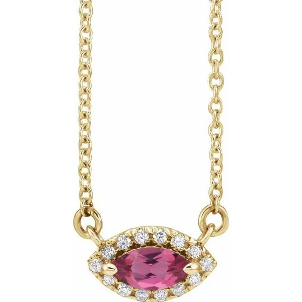 French-Set Halo-Style Necklace Rick's Jewelers California, MD