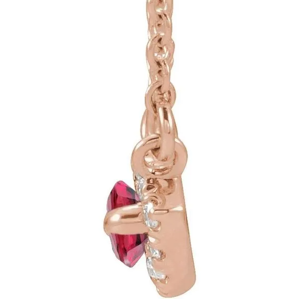 French-Set Halo-Style Necklace Image 2 Milan's Jewelry Inc Sarasota, FL