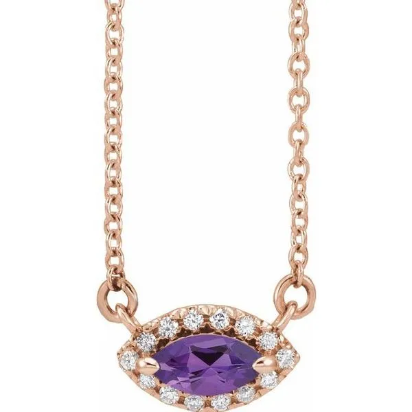 French-Set Halo-Style Necklace Rasmussen Jewelers Spanish Fork, UT