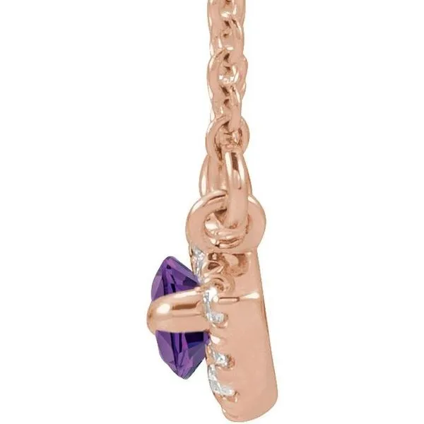 French-Set Halo-Style Necklace Image 2 Hopman Jewelers Elkhart, IN